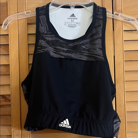 Adidas Black and Gray Patterned Tank Top - Picture 1 of 2